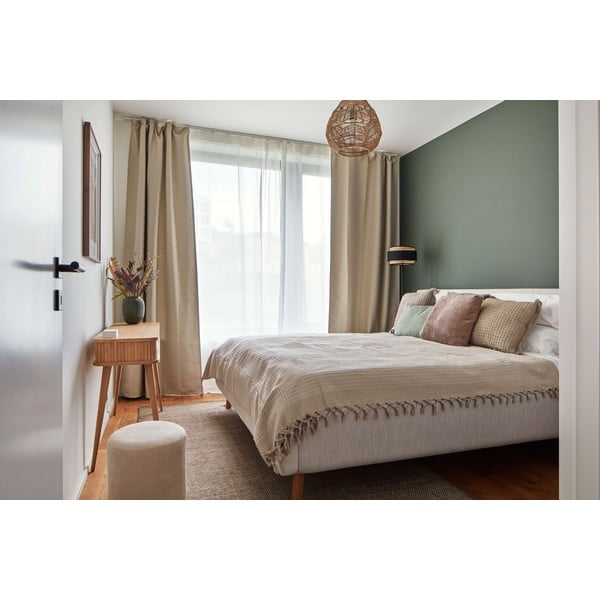 Letto matrimoniale imbottito grigio chiaro con contenitore con rete inclusa 160x200 cm Lotte – Meise Möbel-image-1