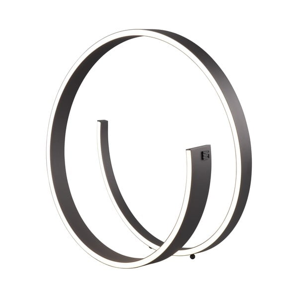 Lampada da tavolo a LED nera con controllo vocale/app e paralume in metallo (altezza 45 cm) Cinardi - CINQUE