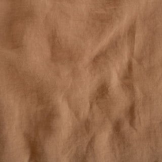 Lenzuolo di lino elasticizzato marrone 200x200 cm Camel - Linen Tales