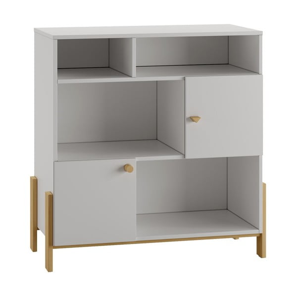 Libreria per bambini grigio chiaro 100x120 cm Cube - Pinio-image-2