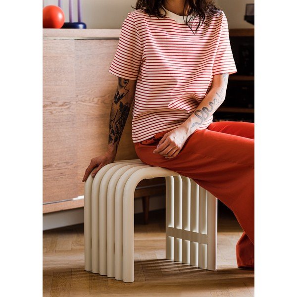 Sedia da esterno beige in metallo Nokk – noo.ma-image-3