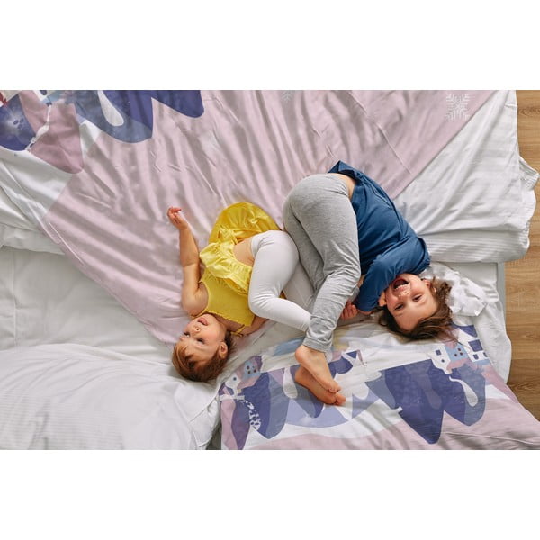 Biancheria da letto singola per bambini in cotone sateen 140x200 cm Pink Sky - Butter Kings-image-1