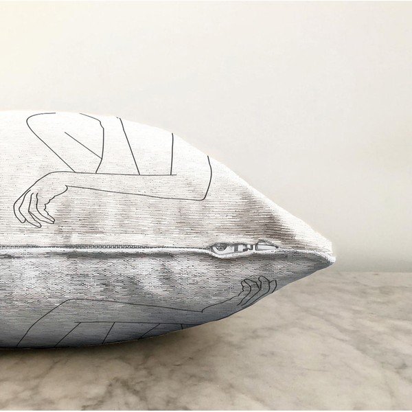 Federa in misto cotone Pose, 55 x 55 cm - Minimalist Cushion Covers-image-1