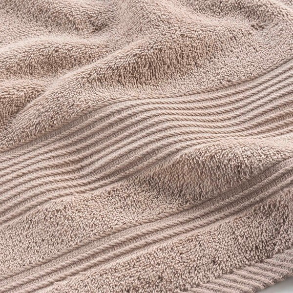 Asciugamano beige in spugna di cotone 70x130 cm Tendresse - douceur d'intérieur-image-2