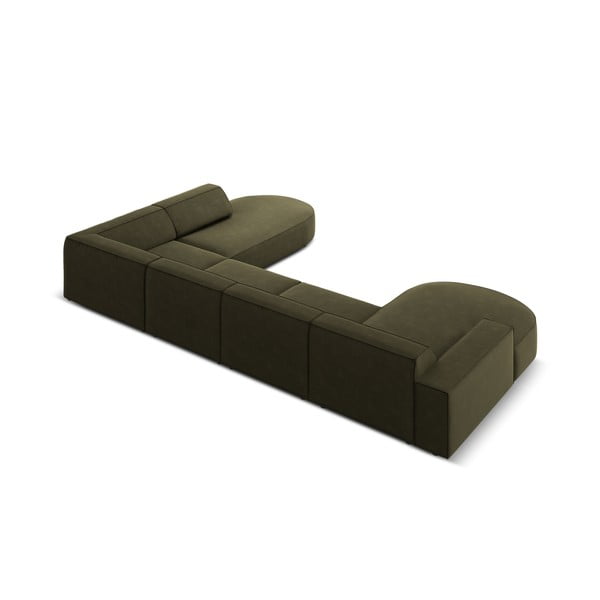 Divano angolare in velluto verde (angolo destro) Jodie - Micadoni Home-image-4