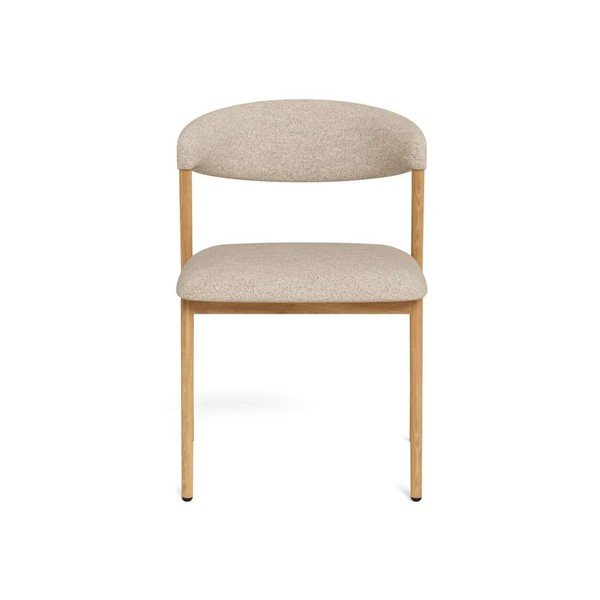 Sedie da pranzo in set beige imbottito 2 pz Larry – Actona-image-3