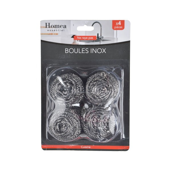 Stracci per piatti in acciaio in set da 12 pezzi - Homéa-image-1