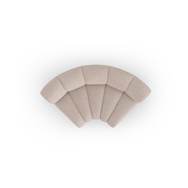 Parte divano componibile beige con rivestimento in ciniglia e composizione variabile Lupine – Micadoni -image-2