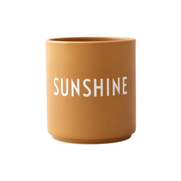 Tazza in porcellana giallo senape Preferito Sunshine - Design Letters