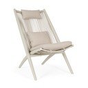Poltrona da esterno beige in metallo Aloha – Bizzotto