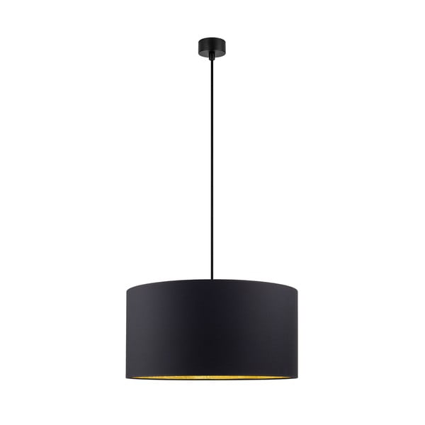 Lampada a sospensione nera con interno dorato , ⌀ 50 cm Mika - Sotto Luce