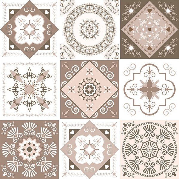 Set di 9 adesivi murali decorativi Aniolo, 20 x 20 cm - Ambiance-image-2