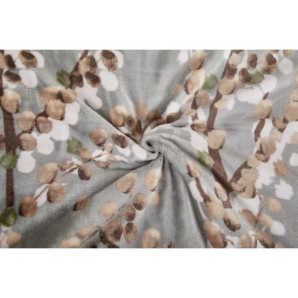 Set copripiumino e federa grigio in micropile per letto singolo 140x200 cm Branches – My House-image-1