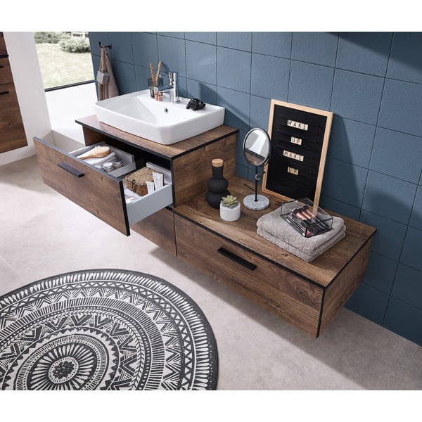 Piano di lavoro marrone in decoro rovere 73x45 cm Set 374 - Pelipal-image-2