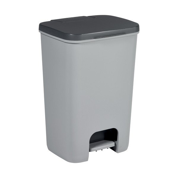 Cestino per la spazzatura grigio in plastica con pedale 40 l Essentials – Curver