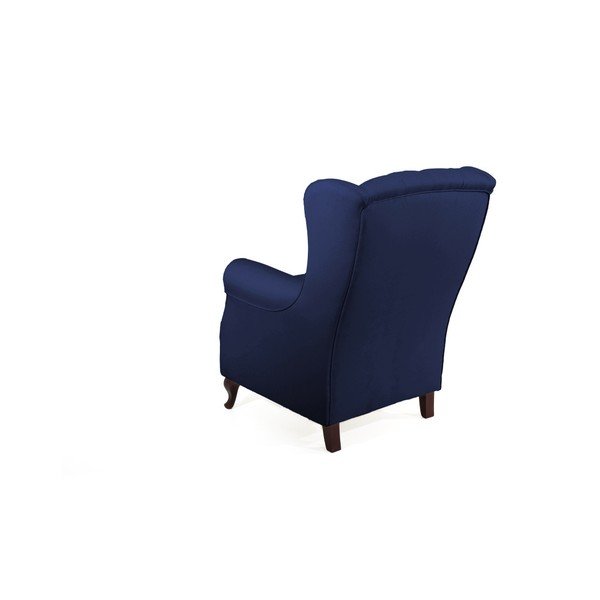 Tmavě modré křeslo ušák Max Winzer Lex-image-2