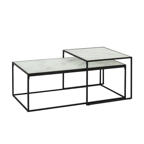 Tavolino bianco e nero Bolton - Actona