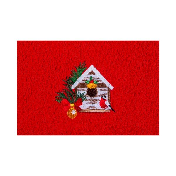 Asciugamano Chalet di Natale rosso, 30 x 50 cm - Kate Louise-image-1