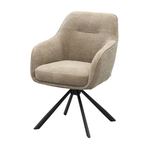Sedia da pranzo grigio tortora imbottito con braccioli Avola – Unique Furniture-image-2
