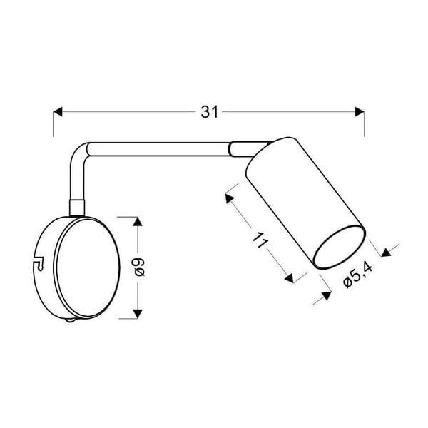 Lampada da parete in metallo nero Tina - Candellux Lighting-image-3