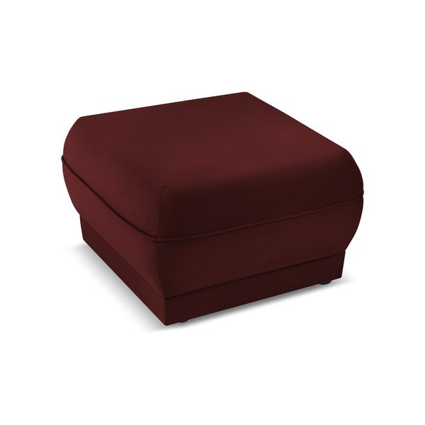 Sgabello in velluto rosso Lando - Micadoni Home-image-3
