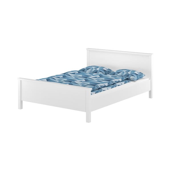 Letto singolo bianco in faggio massiccio 90x200 cm Roma – Olivia Living