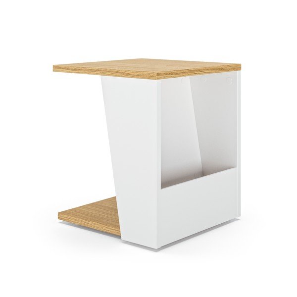 Tavolino con piano in rovere 40x40 cm Albi - TemaHome-image-2