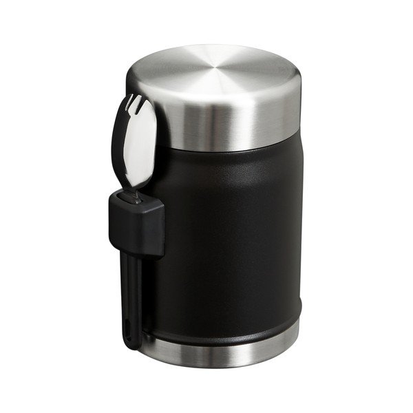 Borraccia termica nera opaca in acciaio inox 400 ml Legendary Food Jar + Spork Black 2.0 – Stanley-image-2