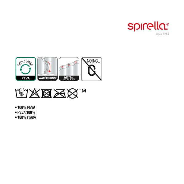 Tenda per doccia 180x200 cm Waterdrop – Spirella-image-2