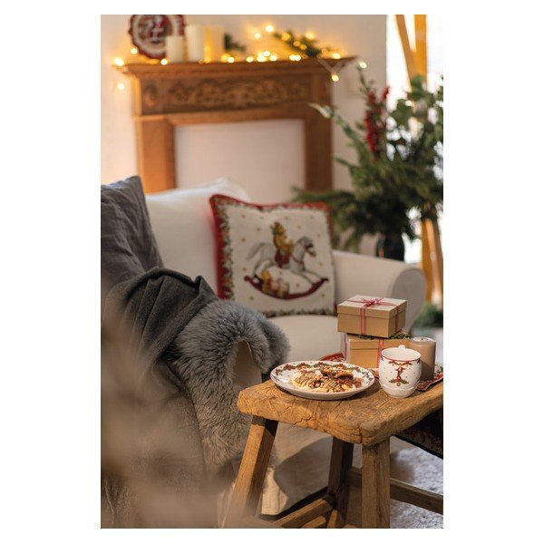 Cuscino decorativo in cotone rosso e bianco con motivo natalizio Villeroy & Boch Toys Fantasy, 45 x 45 cm - Villeroy&Boch-image-2