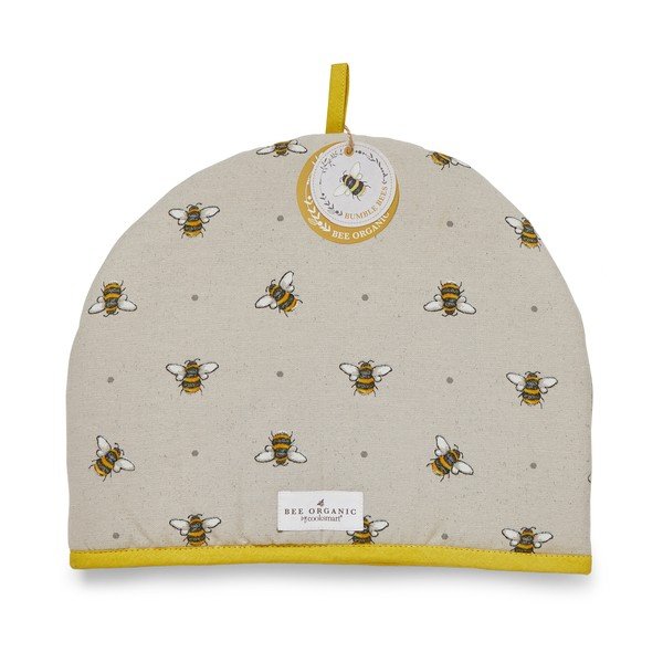 Coperchio per teiera in cotone beige e giallo con Bumble Bee - Cooksmart ®-image-2