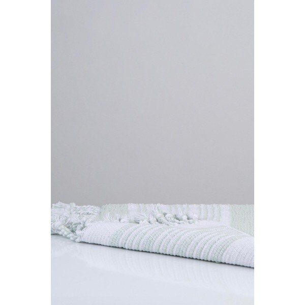 Tappeto da bagno in cotone verde, 60 x 90 cm Martil - Foutastic-image-2