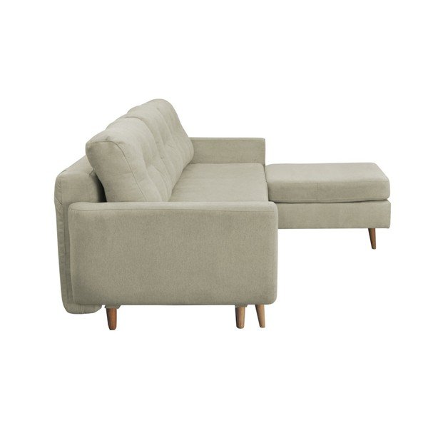 Divano letto crema con gambe chiare Tulipe, angolo destro - Mazzini Sofas-image-2