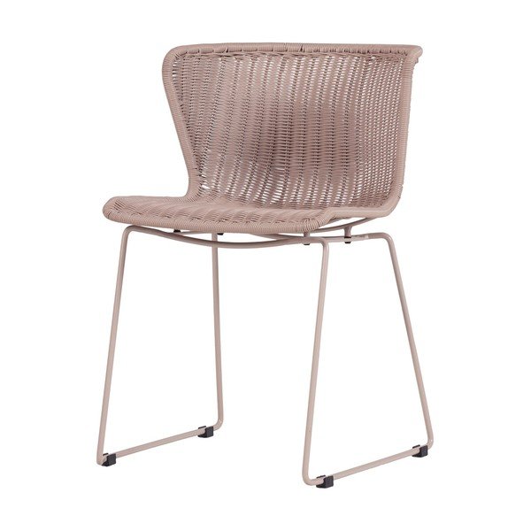 Sedie da esterno in set beige in rattan artificiale 2 pz Wings – WOOOD