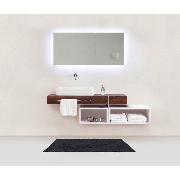Tappeto da bagno in cotone nero, 50 x 80 cm Ono - Wenko-image-1