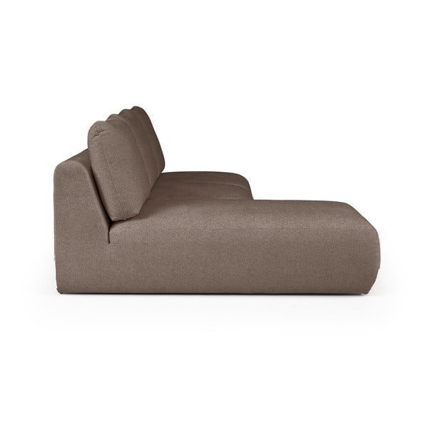 Divano angolare marrone (con penisola a sinistra e chaise lounge) rivestito in bouclé Mirel – Rodier-image-3
