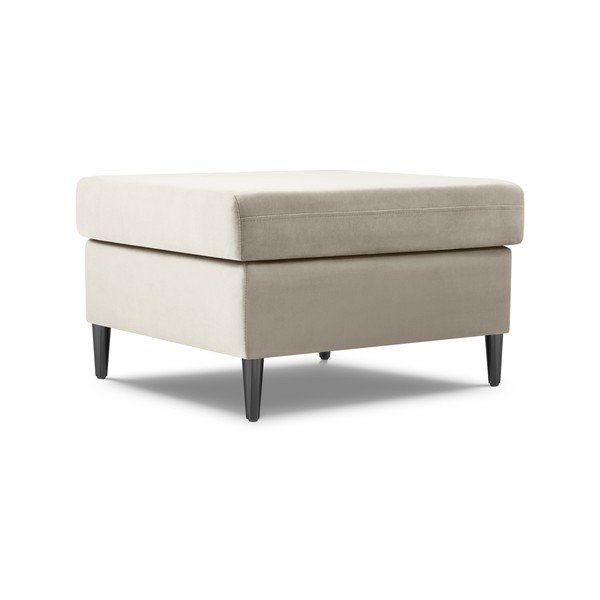 Poggiapiedi beige con rivestimento in velluto Kyoto – Cosmopolitan Design-image-1