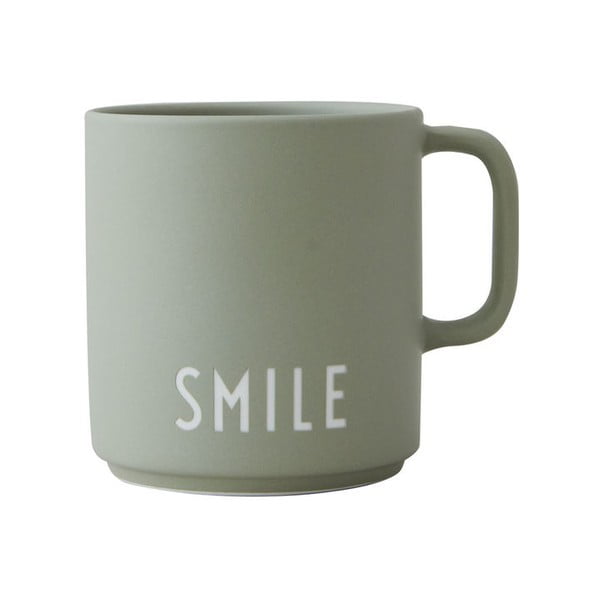 Tazza in porcellana verde Smile - Design Letters