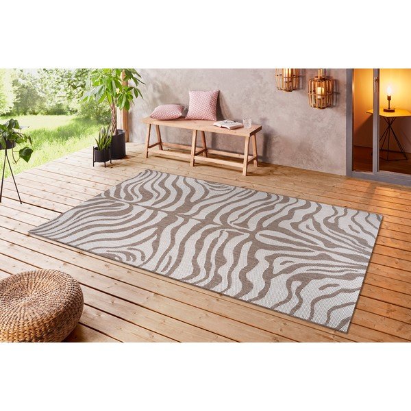 Tappeto da esterno Safari marrone e beige, 80 x 150 cm - Ragami-image-3