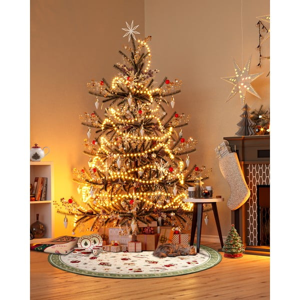 Tappeto rotondo verde natalizio in cotone ø 160 cm Toy's Delight Green Christmas - Villeroy&Boch-image-1