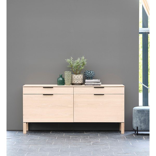 Cassettiera Soho in rovere, larghezza 180 cm - Canett-image-1