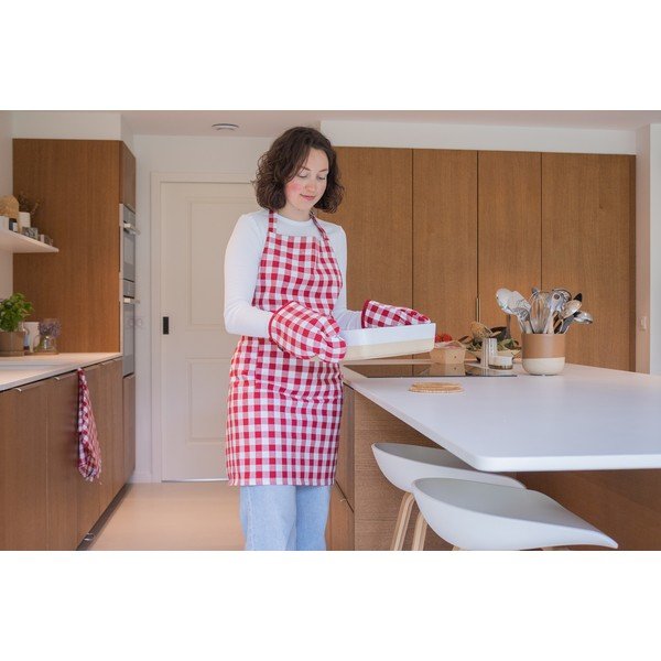 Guanto da forno in cotone Gingham – Tiseco Home Studio-image-1
