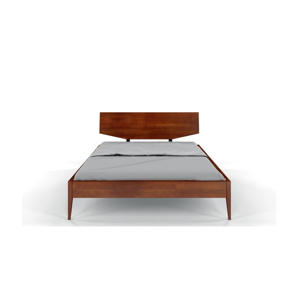 Letto matrimoniale marrone scuro in legno di faggio 200 x 200 cm Sund - Skandica-image-1