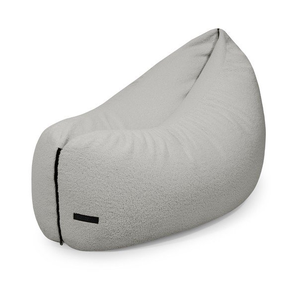 Pouf a sacco per bambini grigio chiaro con rivestimento in bouclé Clip Clap 115 – SLOWDOWN