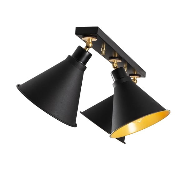 Plafoniera nera/dorata con paralume in metallo ø 20 cm Tramino – Opviq lights-image-2