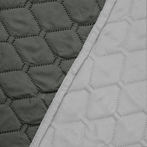 Copriletto bifacciale grigio in microfibra Charcoal Silver, 170 x 270 cm Axel - DecoKing-image-3