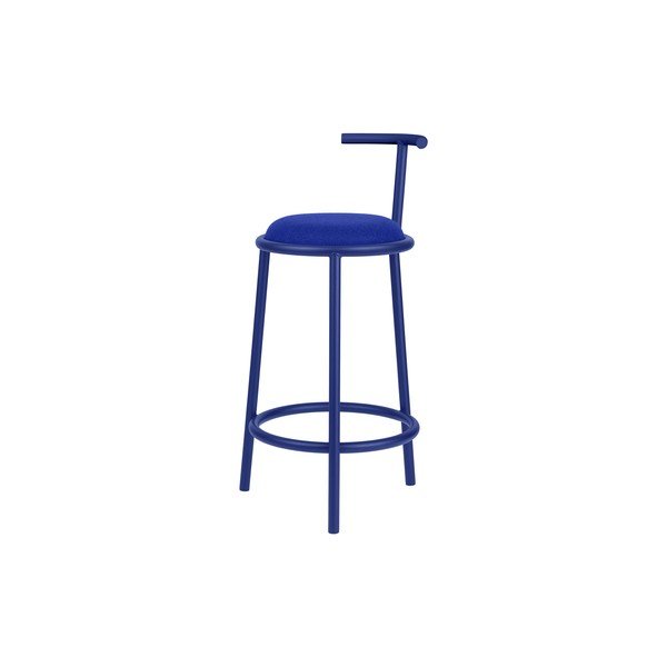 Sgabello da bar blu in metallo (altezza della seduta 68 cm) Hogo – noo.ma