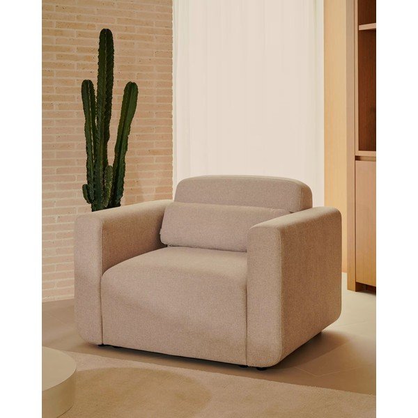 Poltrona beige Neom - Kave Home-image-1