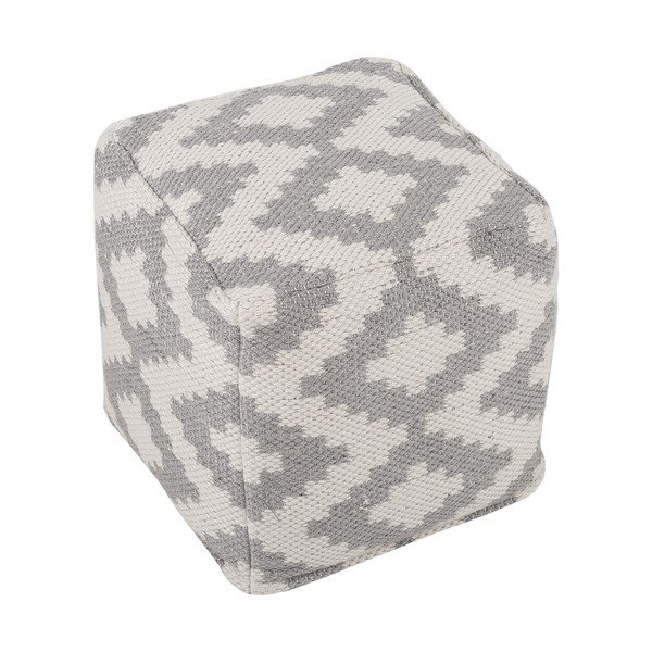 Pouf Kalaidu grigio e beige Napua - Westwing Collection-image-2