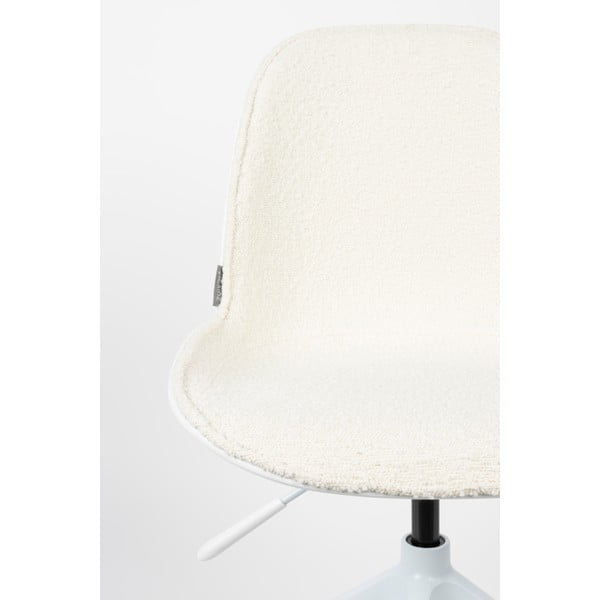 Sedia da ufficio bianca in imbottito Albert Kuip – Zuiver-image-1